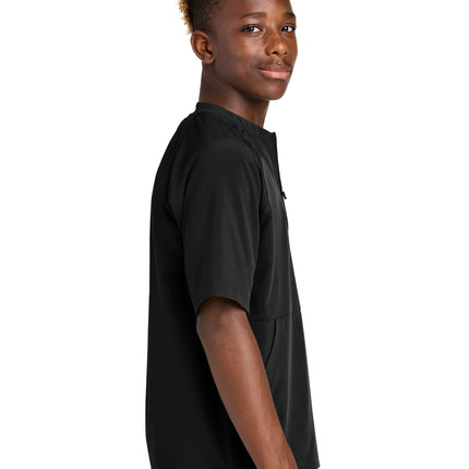 Sport‑Tek® Youth Repeat 1/2‑Zip Short Sleeve Jacket – YJST489
