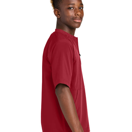 Sport‑Tek® Youth Repeat 1/2‑Zip Short Sleeve Jacket – YJST489