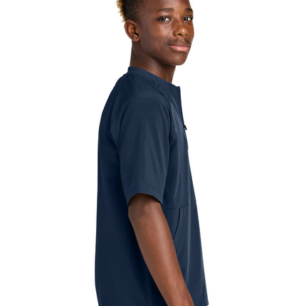 Sport‑Tek® Youth Repeat 1/2‑Zip Short Sleeve Jacket – YJST489