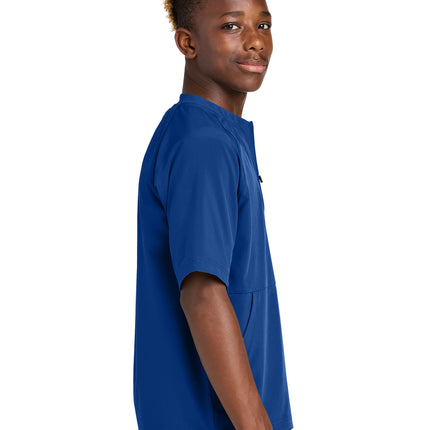 Sport‑Tek® Youth Repeat 1/2‑Zip Short Sleeve Jacket – YJST489
