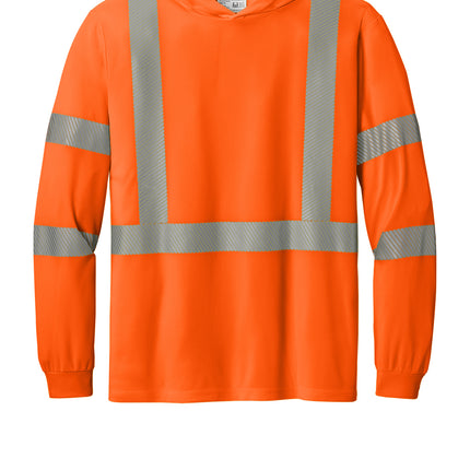 CornerStone® ANSI 107 Class 3 Long Sleeve Segmented Tape Hooded Tee – CS208