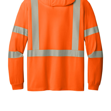 CornerStone® ANSI 107 Class 3 Long Sleeve Segmented Tape Hooded Tee – CS208