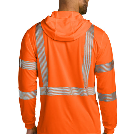 CornerStone® ANSI 107 Class 3 Long Sleeve Segmented Tape Hooded Tee – CS208