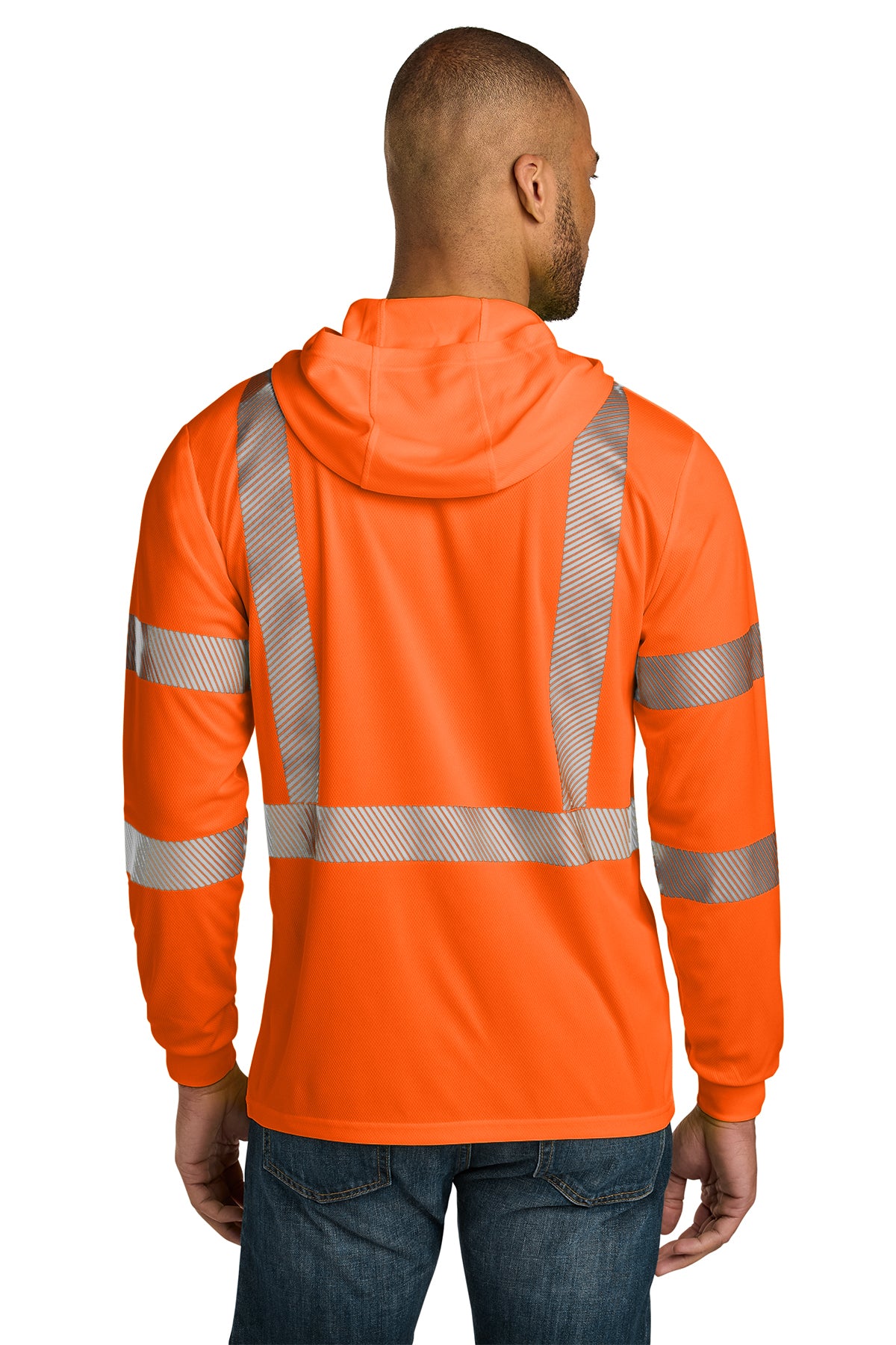 CornerStone® ANSI 107 Class 3 Long Sleeve Segmented Tape Hooded Tee – CS208
