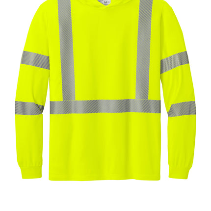 CornerStone® ANSI 107 Class 3 Long Sleeve Segmented Tape Hooded Tee – CS208