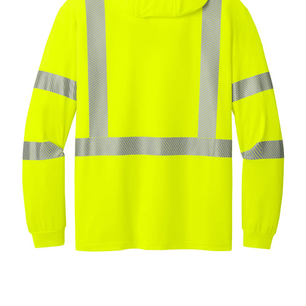 CornerStone® ANSI 107 Class 3 Long Sleeve Segmented Tape Hooded Tee – CS208
