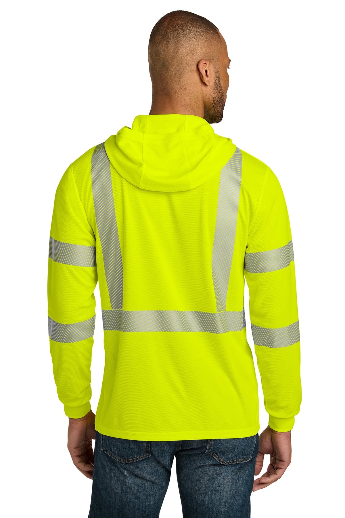 CornerStone® ANSI 107 Class 3 Long Sleeve Segmented Tape Hooded Tee – CS208