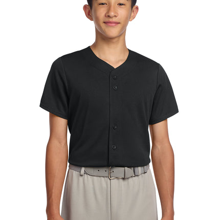 Sport‑Tek® Youth PosiCharge® Tough Mesh Full‑Button Jersey – YST220