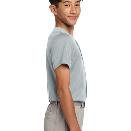 Sport‑Tek® Youth PosiCharge® Tough Mesh Full‑Button Jersey – YST220
