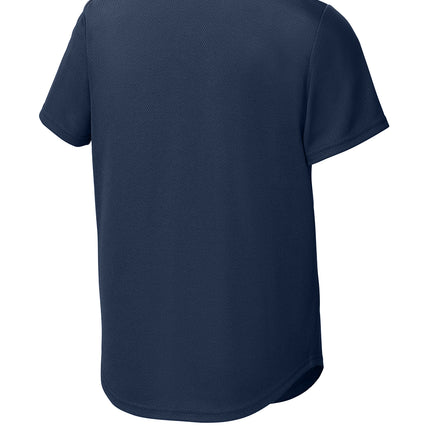 Sport‑Tek® Youth PosiCharge® Tough Mesh Full‑Button Jersey – YST220