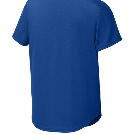 Sport‑Tek® Youth PosiCharge® Tough Mesh Full‑Button Jersey – YST220