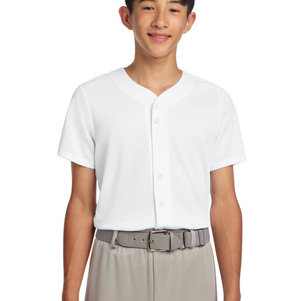 Sport‑Tek® Youth PosiCharge® Tough Mesh Full‑Button Jersey – YST220