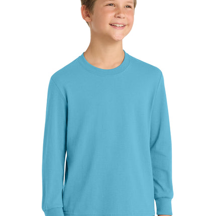 Port & Co™ Youth Long Sleeve Core Cotton Tee — PC54YLS