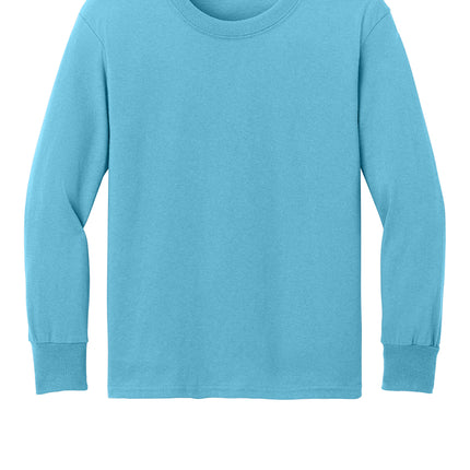 Port & Co™ Youth Long Sleeve Core Cotton Tee — PC54YLS