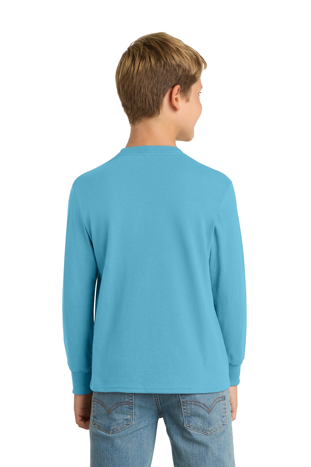 Port & Co™ Youth Long Sleeve Core Cotton Tee — PC54YLS