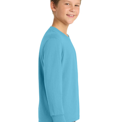 Port & Co™ Youth Long Sleeve Core Cotton Tee — PC54YLS