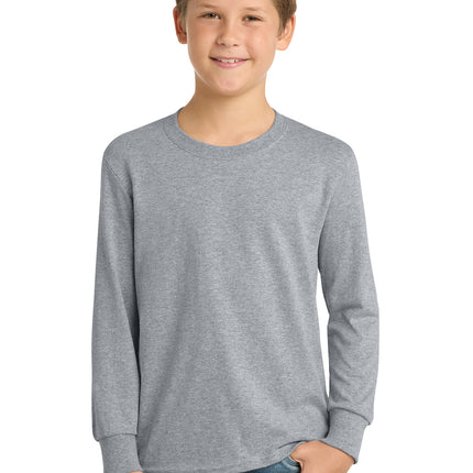 Port & Co™ Youth Long Sleeve Core Cotton Tee — PC54YLS