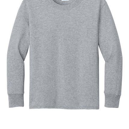 Port & Co™ Youth Long Sleeve Core Cotton Tee — PC54YLS