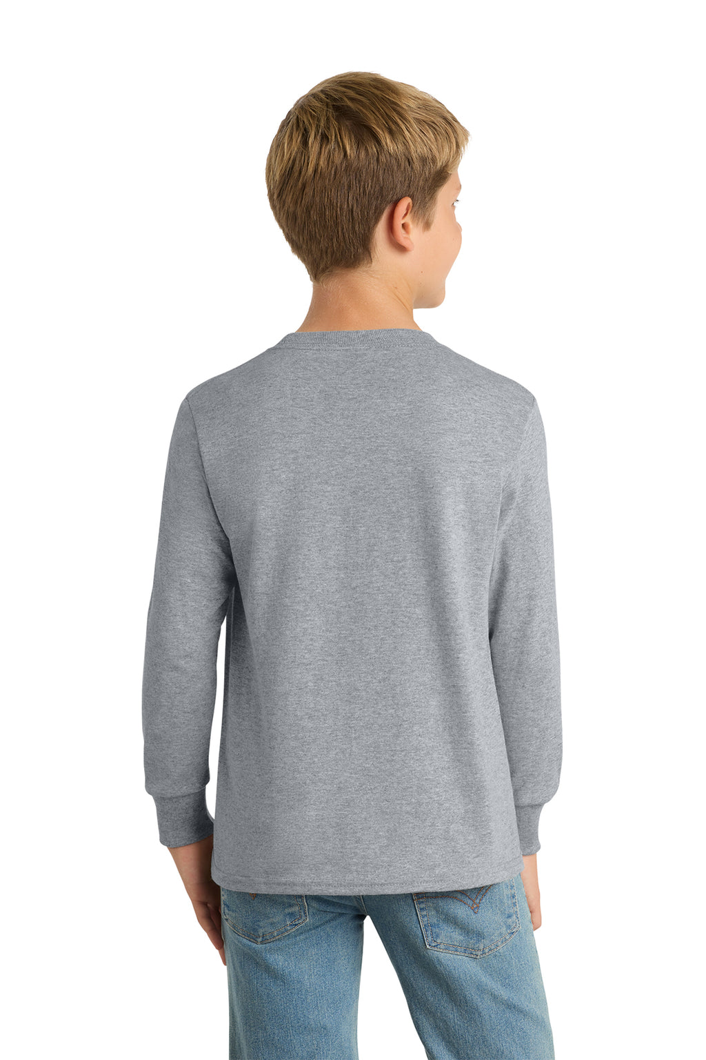 Port & Co™ Youth Long Sleeve Core Cotton Tee — PC54YLS