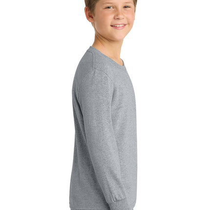 Port & Co™ Youth Long Sleeve Core Cotton Tee — PC54YLS