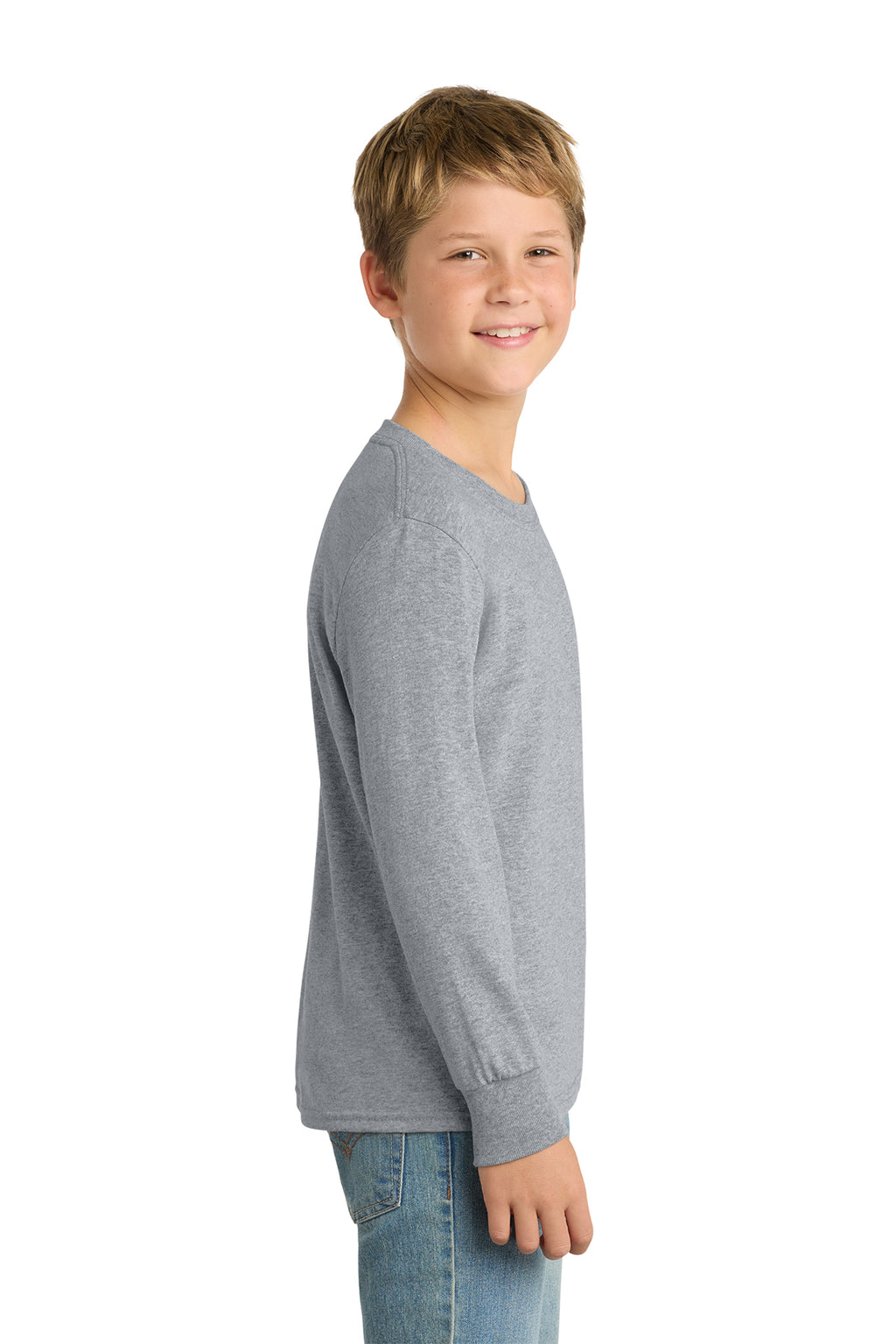 Port & Co™ Youth Long Sleeve Core Cotton Tee — PC54YLS