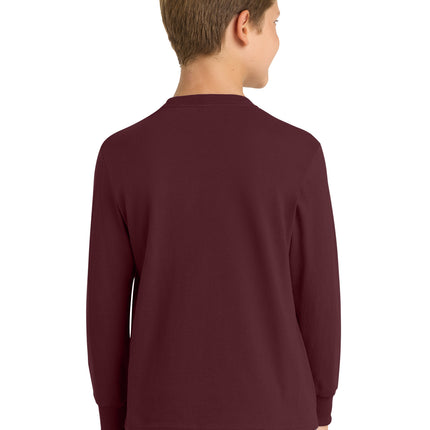 Port & Co™ Youth Long Sleeve Core Cotton Tee — PC54YLS
