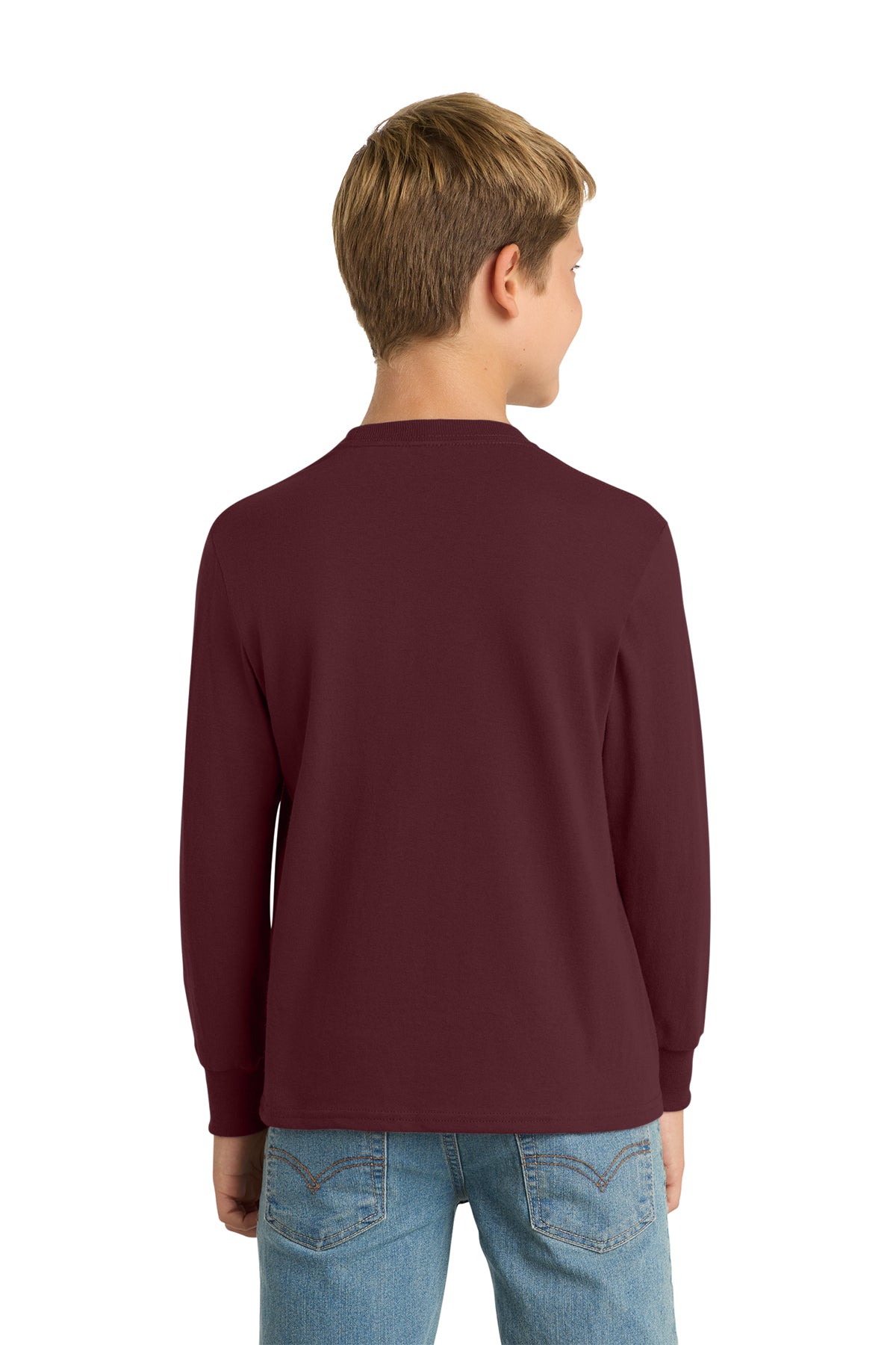 Port & Co™ Youth Long Sleeve Core Cotton Tee — PC54YLS