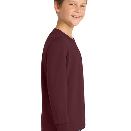 Port & Co™ Youth Long Sleeve Core Cotton Tee — PC54YLS