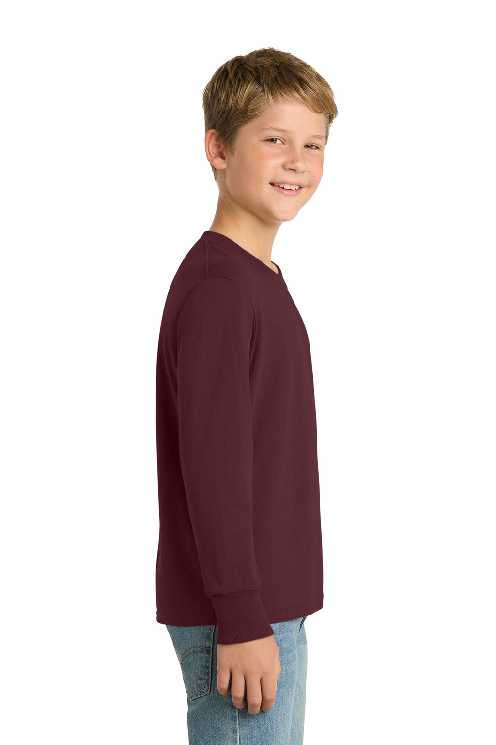 Port & Co™ Youth Long Sleeve Core Cotton Tee — PC54YLS