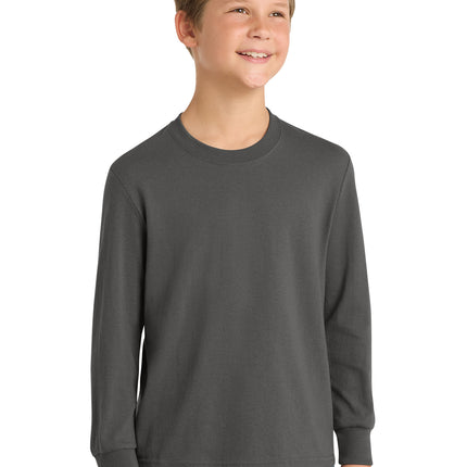 Port & Co™ Youth Long Sleeve Core Cotton Tee — PC54YLS