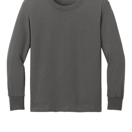 Port & Co™ Youth Long Sleeve Core Cotton Tee — PC54YLS