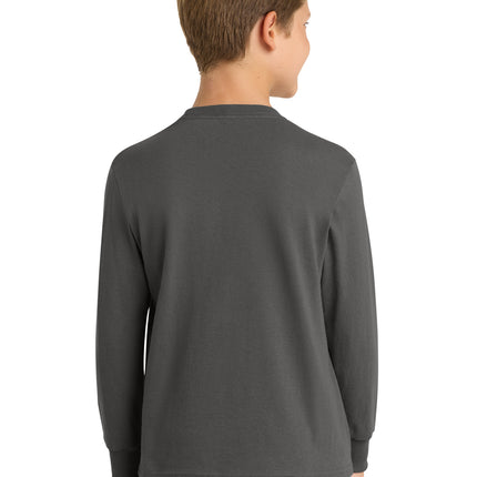 Port & Co™ Youth Long Sleeve Core Cotton Tee — PC54YLS