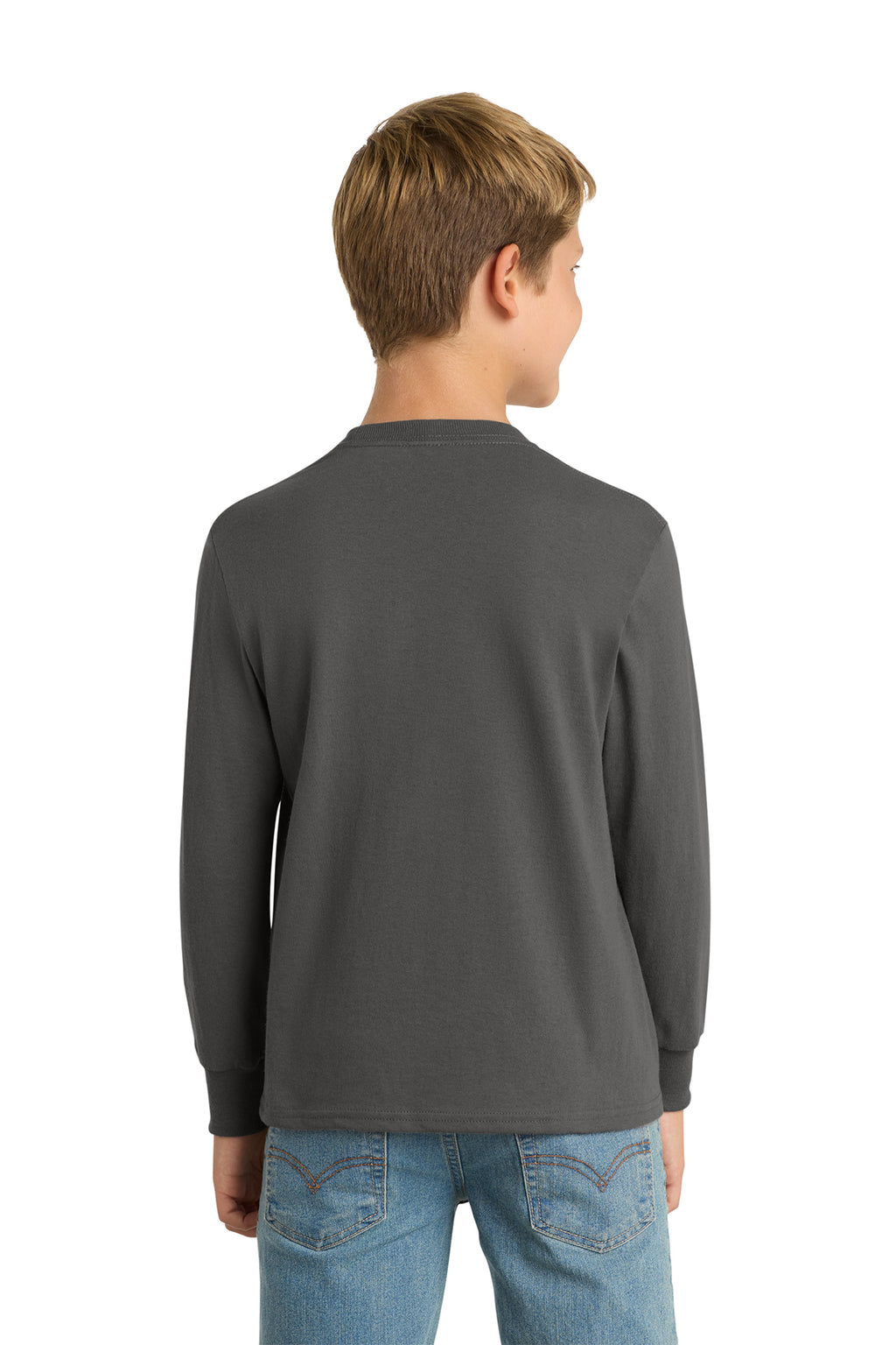 Port & Co™ Youth Long Sleeve Core Cotton Tee — PC54YLS