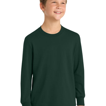Port & Co™ Youth Long Sleeve Core Cotton Tee — PC54YLS
