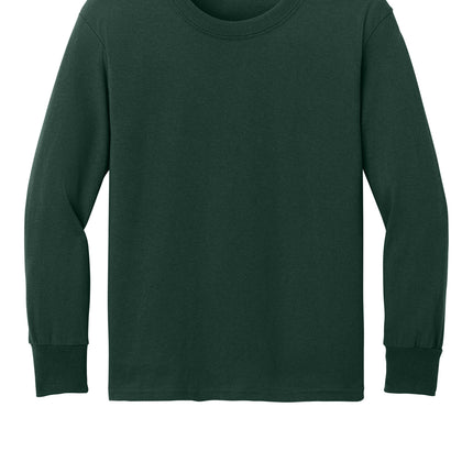 Port & Co™ Youth Long Sleeve Core Cotton Tee — PC54YLS