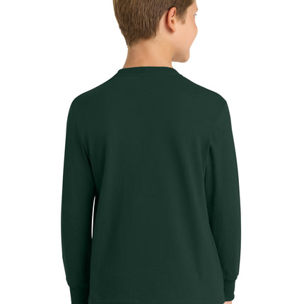 Port & Co™ Youth Long Sleeve Core Cotton Tee — PC54YLS