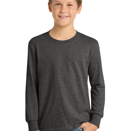 Port & Co™ Youth Long Sleeve Core Cotton Tee — PC54YLS