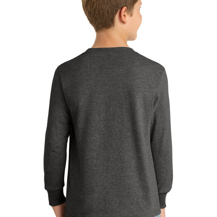 Port & Co™ Youth Long Sleeve Core Cotton Tee — PC54YLS