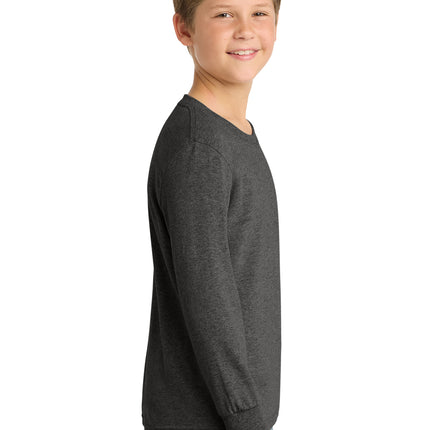 Port & Co™ Youth Long Sleeve Core Cotton Tee — PC54YLS