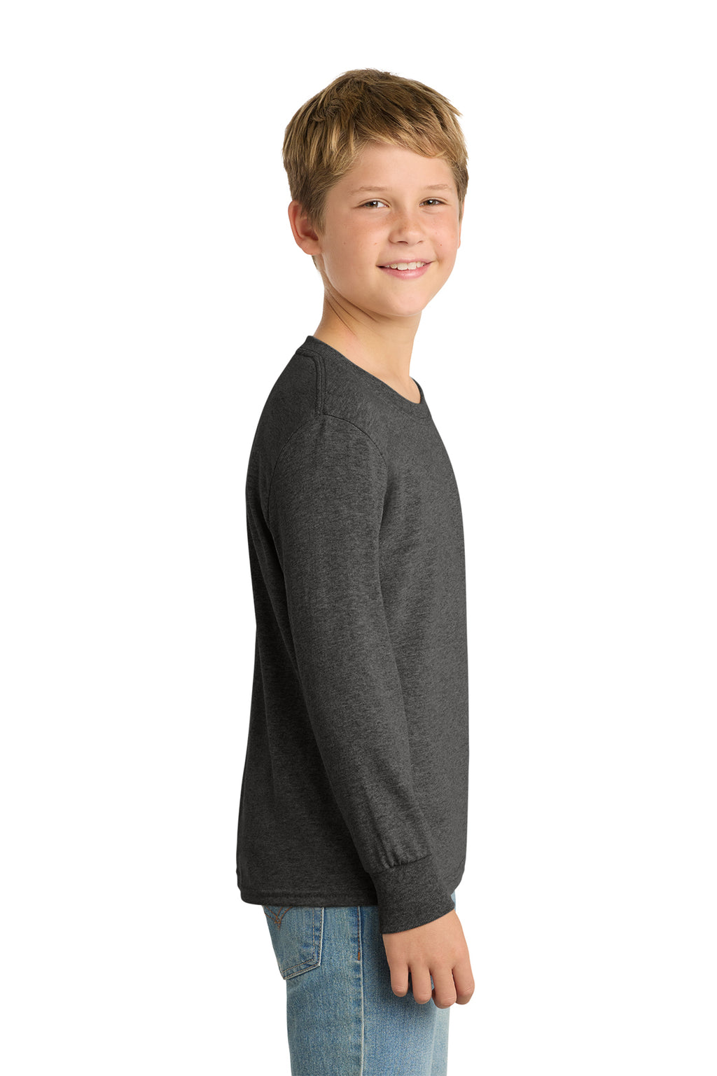 Port & Co™ Youth Long Sleeve Core Cotton Tee — PC54YLS