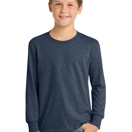 Port & Co™ Youth Long Sleeve Core Cotton Tee — PC54YLS