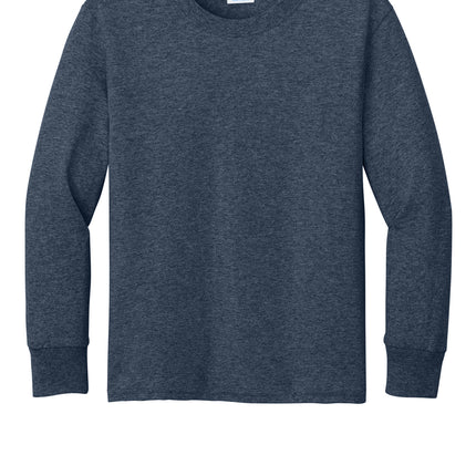 Port & Co™ Youth Long Sleeve Core Cotton Tee — PC54YLS