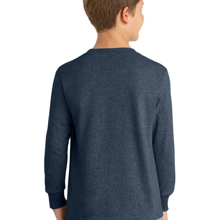 Port & Co™ Youth Long Sleeve Core Cotton Tee — PC54YLS