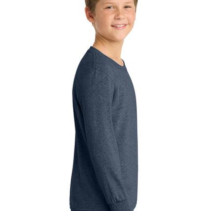 Port & Co™ Youth Long Sleeve Core Cotton Tee — PC54YLS