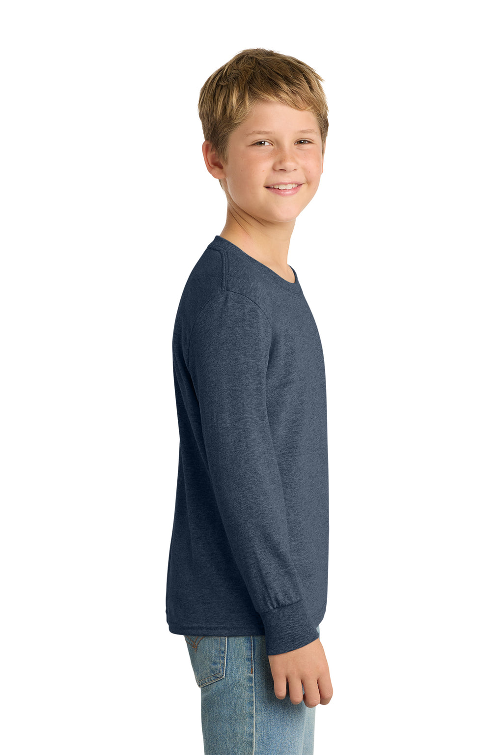 Port & Co™ Youth Long Sleeve Core Cotton Tee — PC54YLS