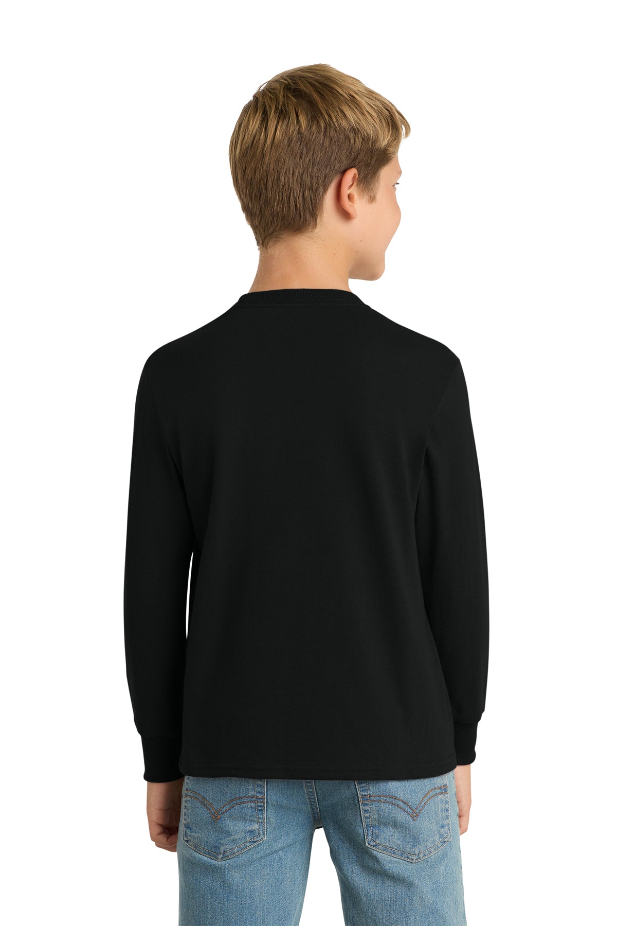 Port & Co™ Youth Long Sleeve Core Cotton Tee — PC54YLS