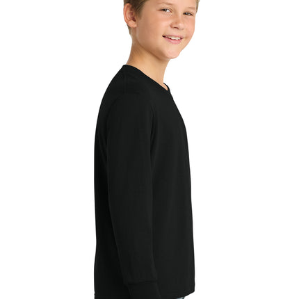 Port & Co™ Youth Long Sleeve Core Cotton Tee — PC54YLS