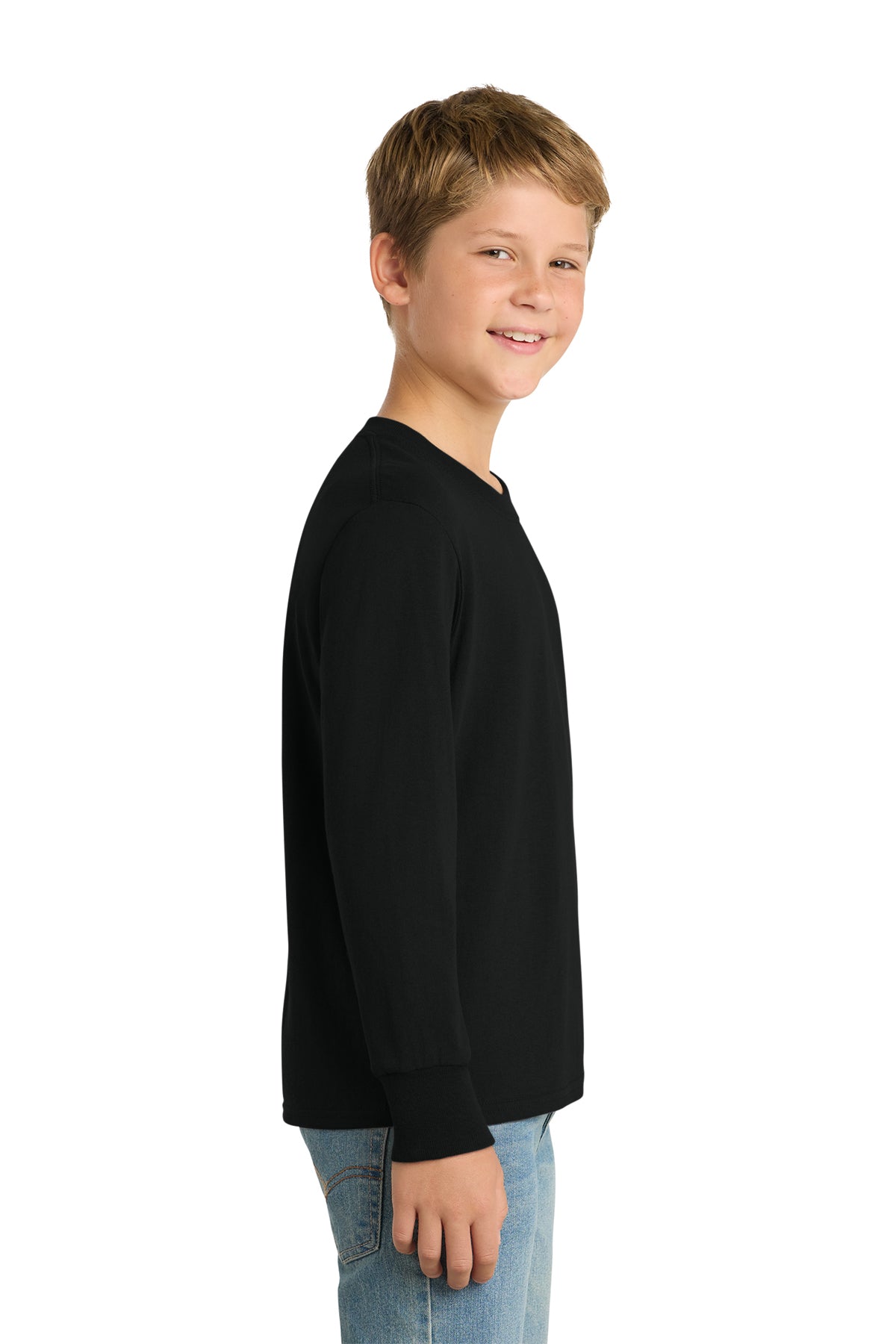 Port & Co™ Youth Long Sleeve Core Cotton Tee — PC54YLS