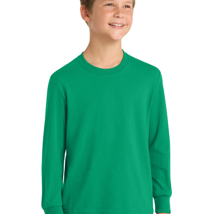 Port & Co™ Youth Long Sleeve Core Cotton Tee — PC54YLS