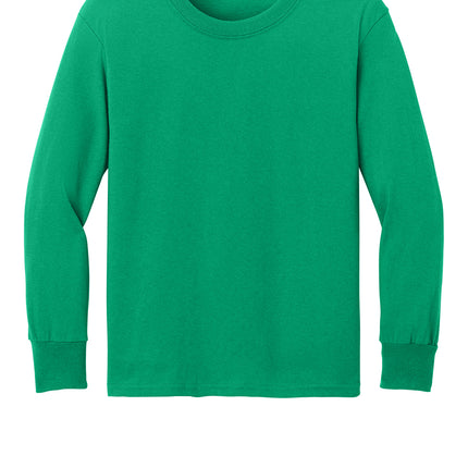 Port & Co™ Youth Long Sleeve Core Cotton Tee — PC54YLS